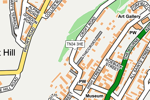 TN34 3HE map - OS OpenMap – Local (Ordnance Survey)