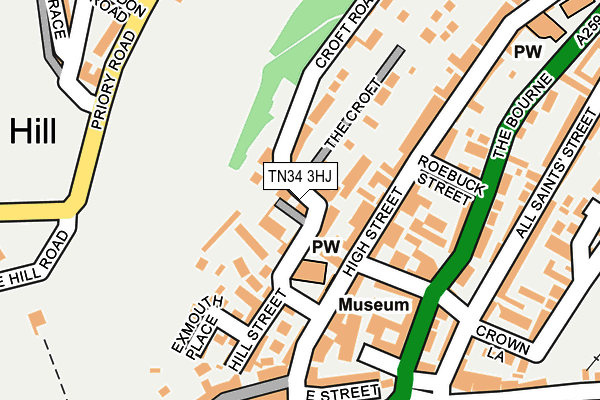 TN34 3HJ map - OS OpenMap – Local (Ordnance Survey)