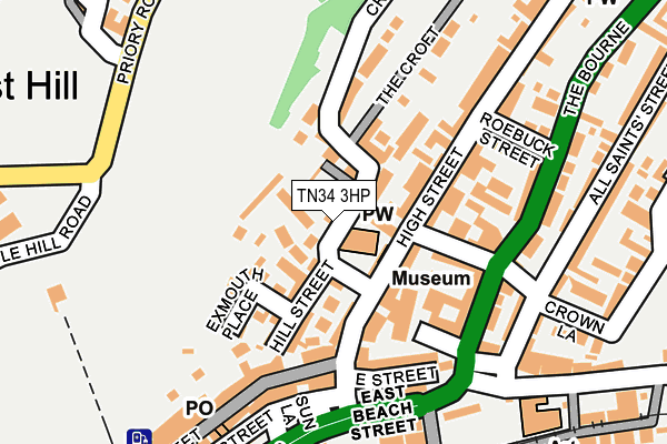 TN34 3HP map - OS OpenMap – Local (Ordnance Survey)