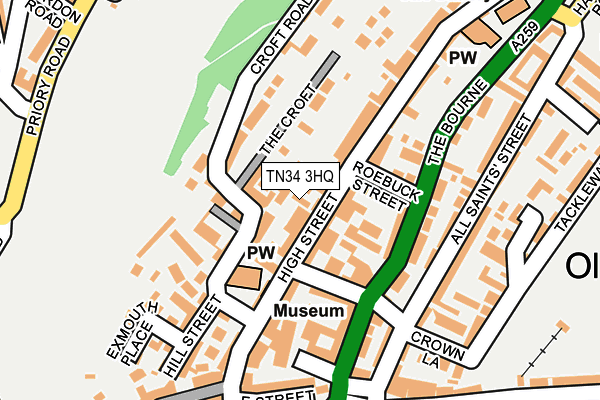 TN34 3HQ map - OS OpenMap – Local (Ordnance Survey)