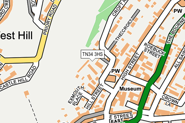 TN34 3HS map - OS OpenMap – Local (Ordnance Survey)
