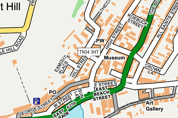 TN34 3HT map - OS OpenMap – Local (Ordnance Survey)