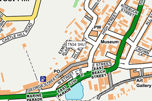 TN34 3HU map - OS OpenMap – Local (Ordnance Survey)