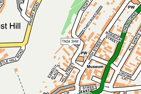 TN34 3HW map - OS OpenMap – Local (Ordnance Survey)