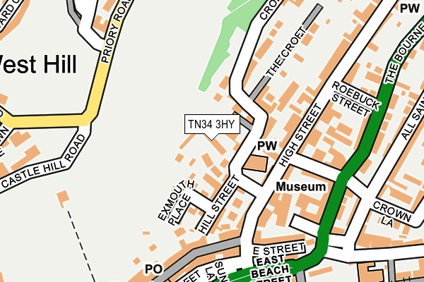 TN34 3HY map - OS OpenMap – Local (Ordnance Survey)