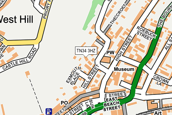 TN34 3HZ map - OS OpenMap – Local (Ordnance Survey)