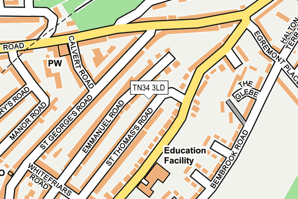 TN34 3LD map - OS OpenMap – Local (Ordnance Survey)