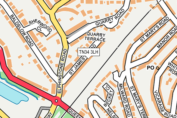 TN34 3LH map - OS OpenMap – Local (Ordnance Survey)