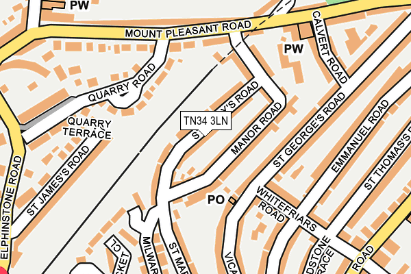 TN34 3LN map - OS OpenMap – Local (Ordnance Survey)