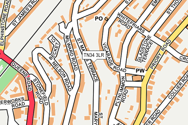 TN34 3LR map - OS OpenMap – Local (Ordnance Survey)
