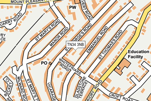 TN34 3NB map - OS OpenMap – Local (Ordnance Survey)