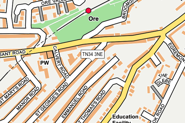 TN34 3NE map - OS OpenMap – Local (Ordnance Survey)