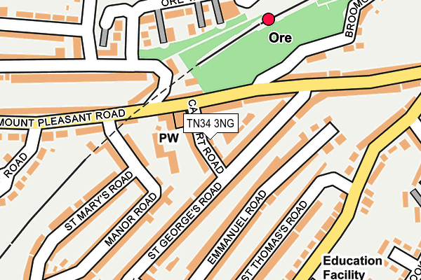 TN34 3NG map - OS OpenMap – Local (Ordnance Survey)