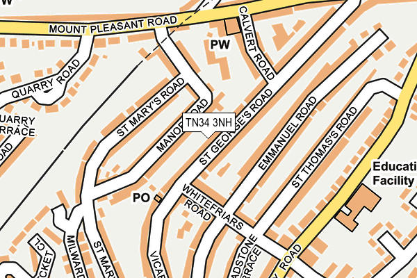 TN34 3NH map - OS OpenMap – Local (Ordnance Survey)