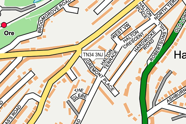 TN34 3NJ map - OS OpenMap – Local (Ordnance Survey)