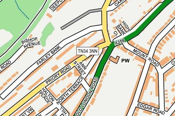 TN34 3NN map - OS OpenMap – Local (Ordnance Survey)