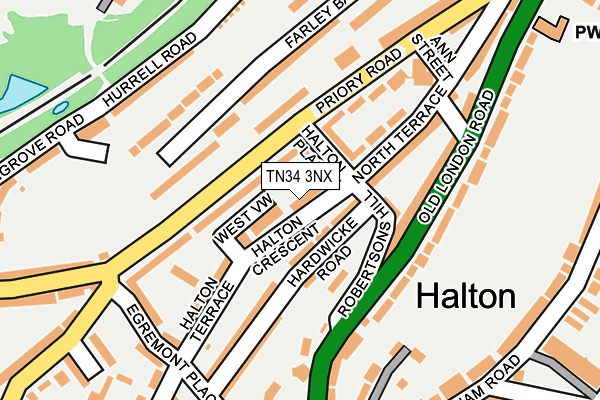TN34 3NX map - OS OpenMap – Local (Ordnance Survey)