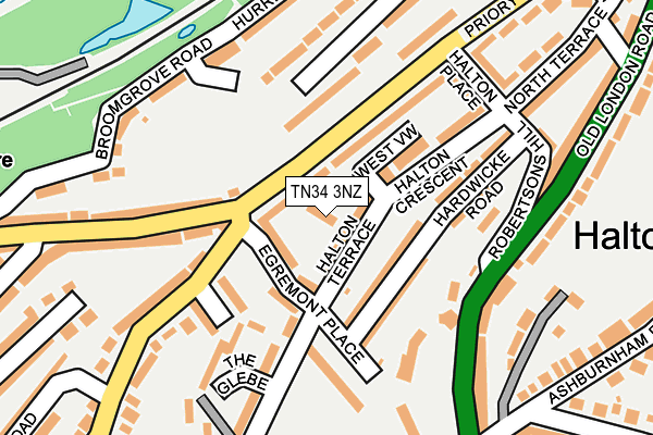 TN34 3NZ map - OS OpenMap – Local (Ordnance Survey)