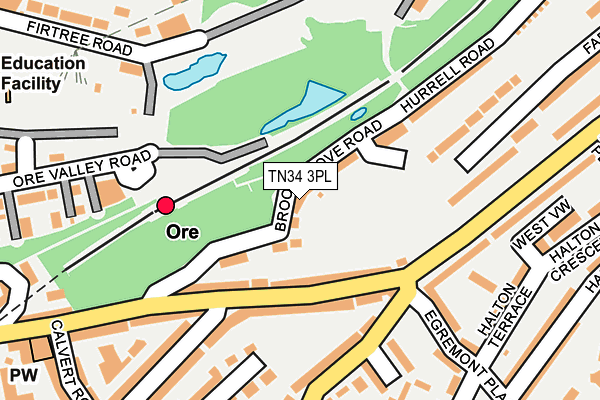 TN34 3PL map - OS OpenMap – Local (Ordnance Survey)