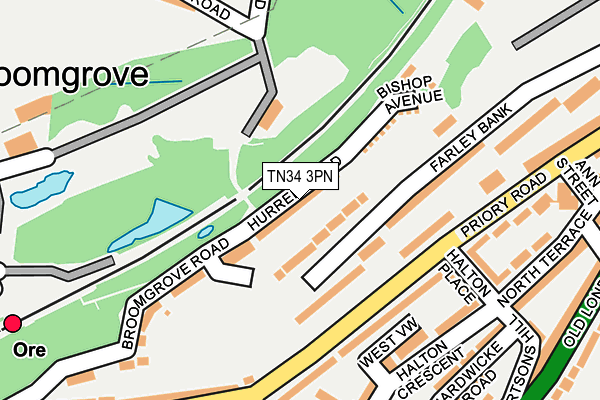 TN34 3PN map - OS OpenMap – Local (Ordnance Survey)