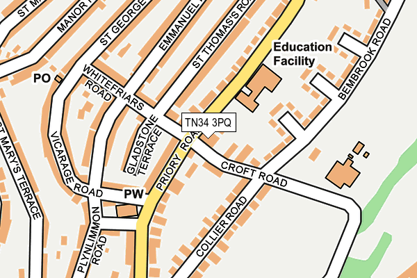 TN34 3PQ map - OS OpenMap – Local (Ordnance Survey)