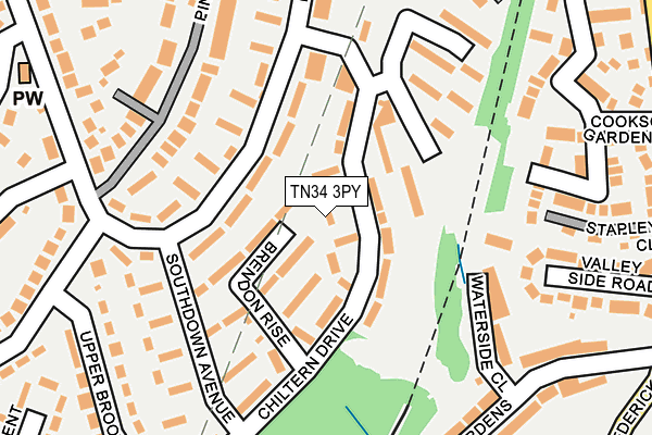 TN34 3PY map - OS OpenMap – Local (Ordnance Survey)
