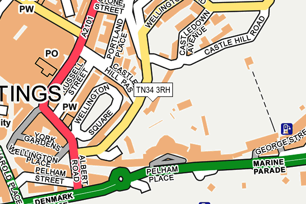 TN34 3RH map - OS OpenMap – Local (Ordnance Survey)