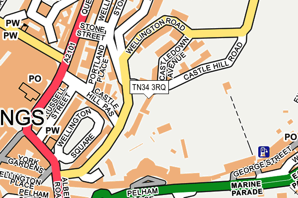 TN34 3RQ map - OS OpenMap – Local (Ordnance Survey)