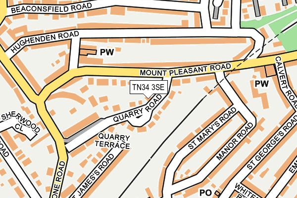 TN34 3SE map - OS OpenMap – Local (Ordnance Survey)