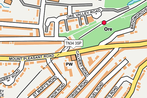 TN34 3SP map - OS OpenMap – Local (Ordnance Survey)