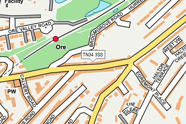 TN34 3SS map - OS OpenMap – Local (Ordnance Survey)