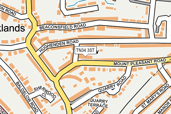 TN34 3ST map - OS OpenMap – Local (Ordnance Survey)