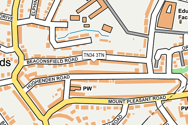TN34 3TN map - OS OpenMap – Local (Ordnance Survey)