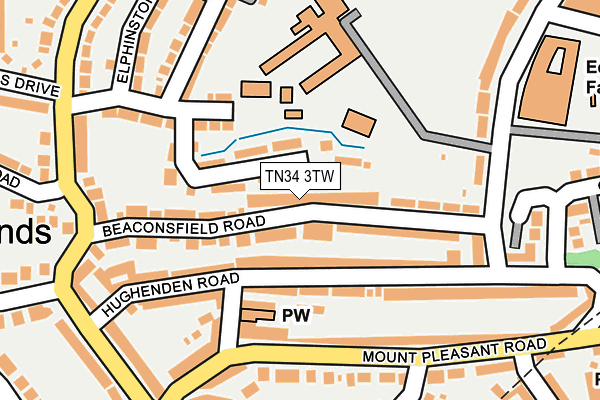 TN34 3TW map - OS OpenMap – Local (Ordnance Survey)