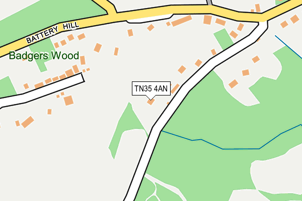 TN35 4AN map - OS OpenMap – Local (Ordnance Survey)