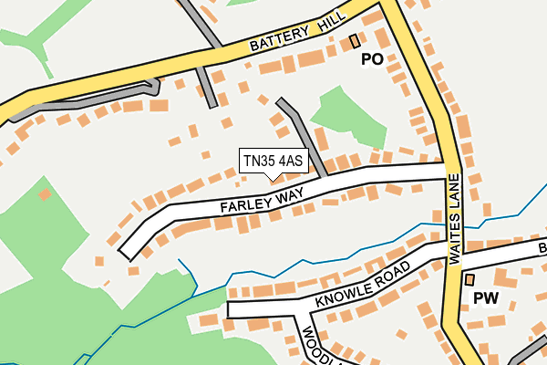 TN35 4AS map - OS OpenMap – Local (Ordnance Survey)