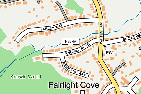 TN35 4AT map - OS OpenMap – Local (Ordnance Survey)