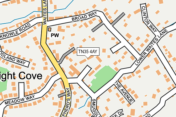TN35 4AY map - OS OpenMap – Local (Ordnance Survey)