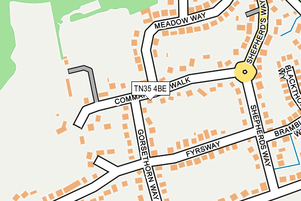 TN35 4BE map - OS OpenMap – Local (Ordnance Survey)