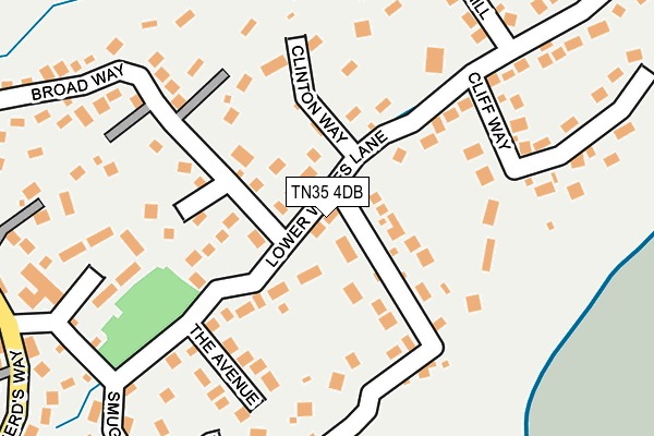 TN35 4DB map - OS OpenMap – Local (Ordnance Survey)