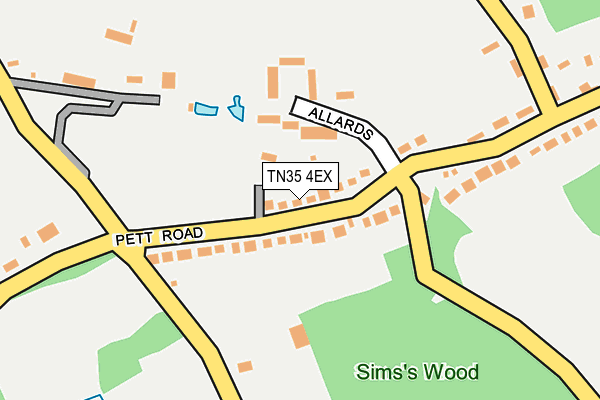 TN35 4EX map - OS OpenMap – Local (Ordnance Survey)