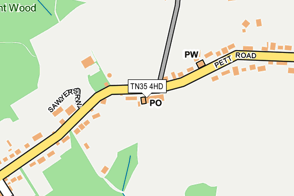 TN35 4HD map - OS OpenMap – Local (Ordnance Survey)