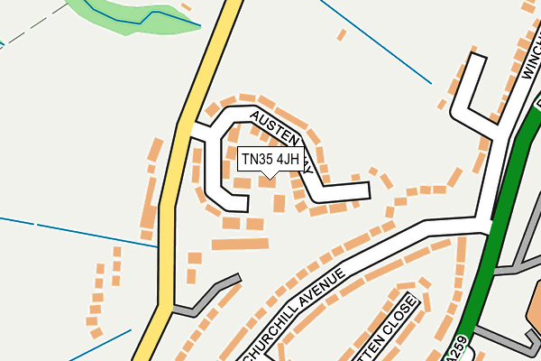 TN35 4JH map - OS OpenMap – Local (Ordnance Survey)