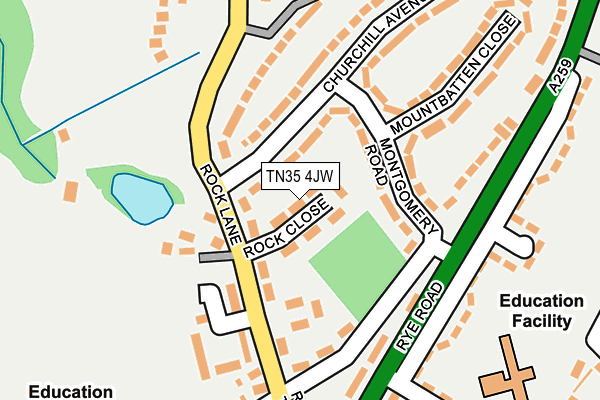 TN35 4JW map - OS OpenMap – Local (Ordnance Survey)