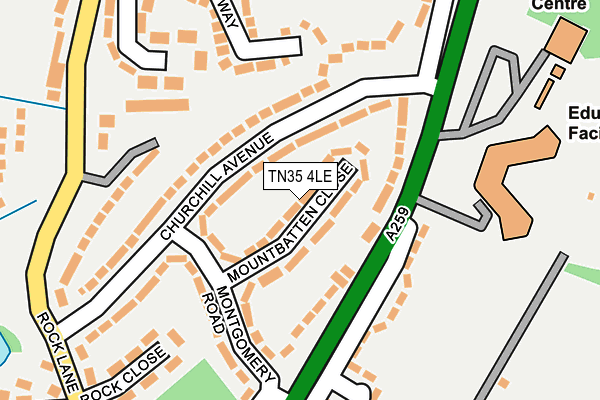 TN35 4LE map - OS OpenMap – Local (Ordnance Survey)