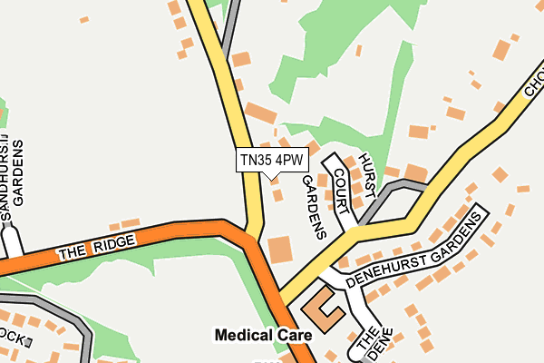 TN35 4PW map - OS OpenMap – Local (Ordnance Survey)