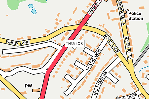 TN35 4QB map - OS OpenMap – Local (Ordnance Survey)