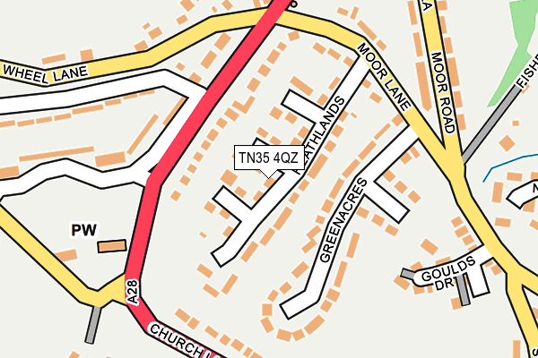 TN35 4QZ map - OS OpenMap – Local (Ordnance Survey)
