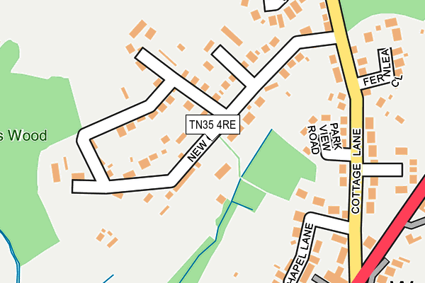 TN35 4RE map - OS OpenMap – Local (Ordnance Survey)