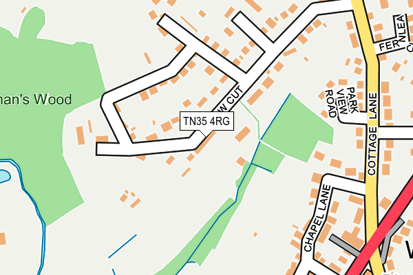 TN35 4RG map - OS OpenMap – Local (Ordnance Survey)